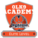 Off Leash K9 Training Academy badge marking Elite Level certification.